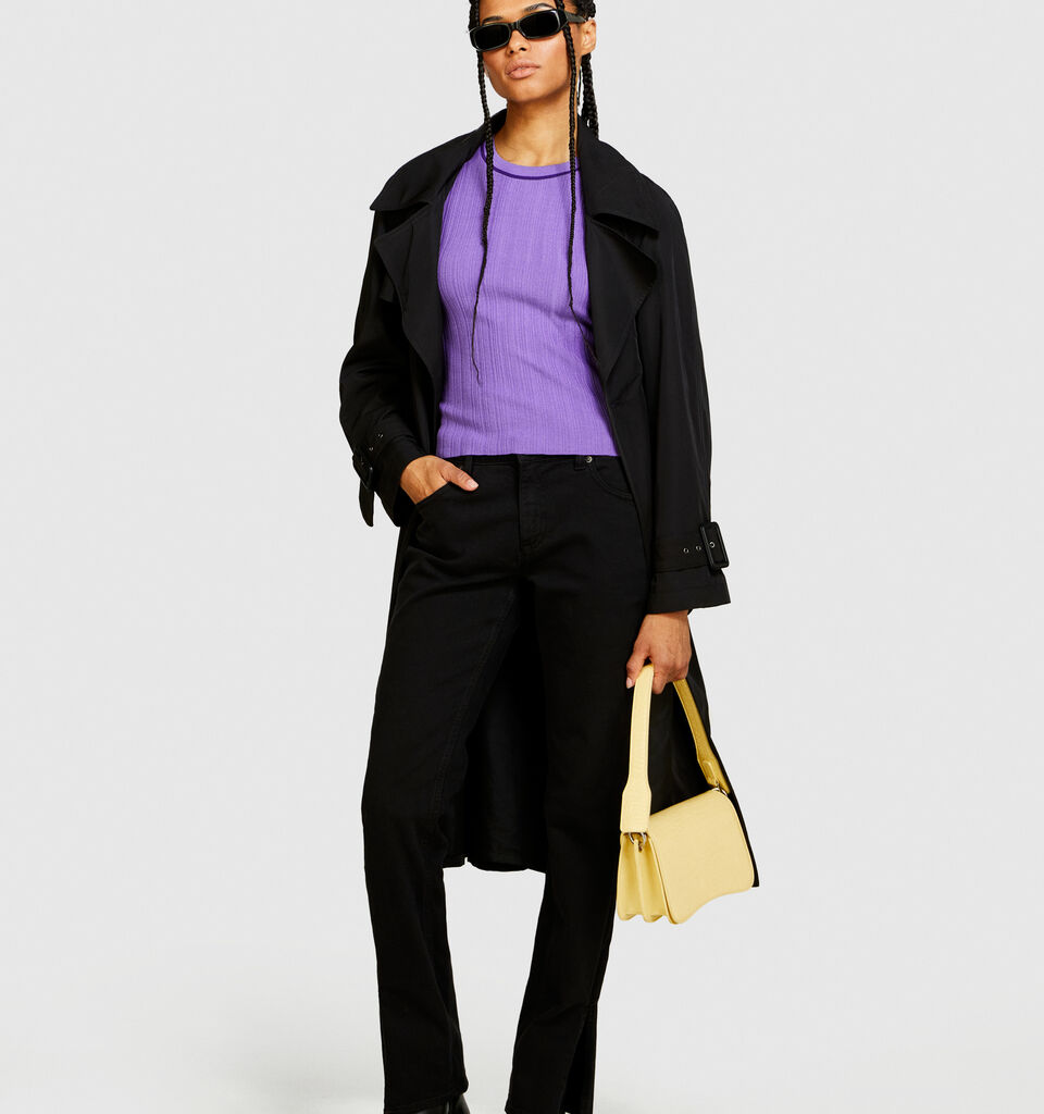 Colorful jeans with slits - women's slim fit jeans - Black | Sisley image number 1